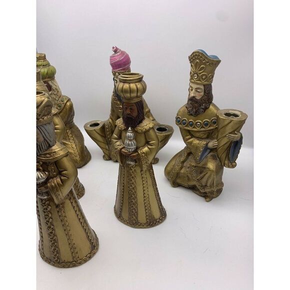 Vintage Kurt S Adler Candlestick Holders Nativity - Picture 3 of 11